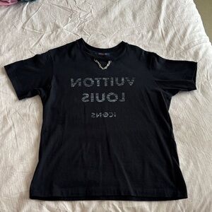 Louis Vuitton Graphic T-Shirt with Chain Detail